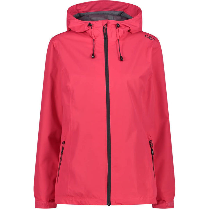 CMP Damen Regenjacke Woman Rain Jacket Fix Hood, Erdbeere