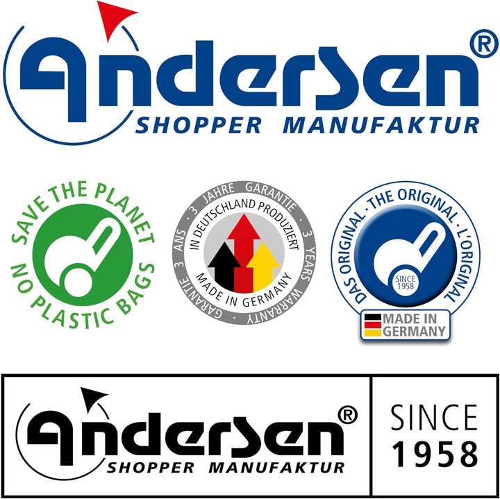 Andersen Einkaufstrolley - klappbar - 45 Liter - Treppensteiger - mit Kühlfach - belastbar 60 kg - S