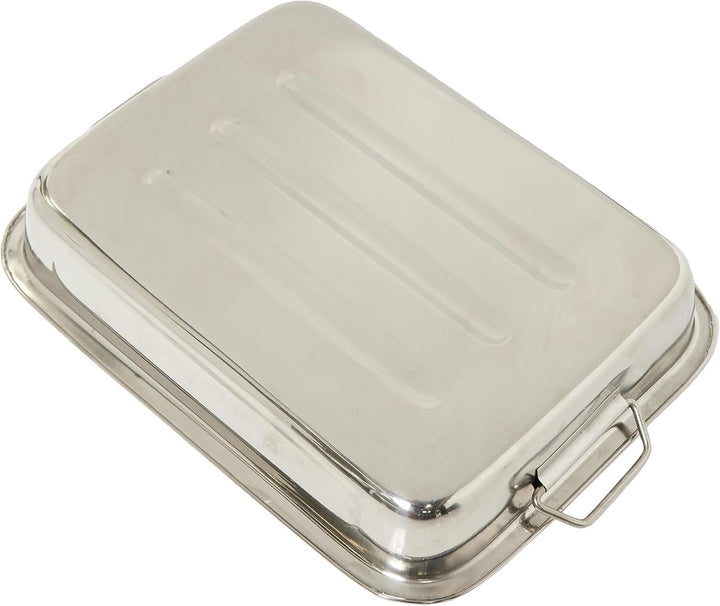 Ibili Bräter mit Griffen 35x19x5,5 cm aus Edelstahl, silber, 26 cm 35 x 19 x 5.5 cm, 35 x 19 x 5.5 c