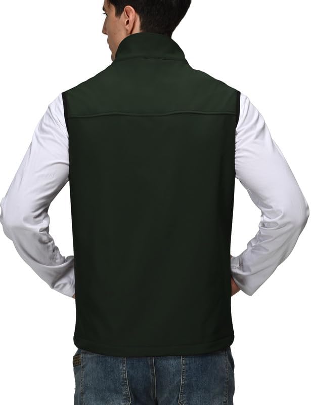 Zzkouine Leichte Softshell Weste für Herren, Bodywarmer Fleece Weste Full Zipp Softshellweste, Weste