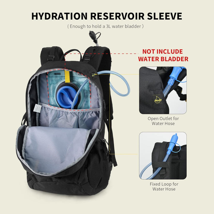 SKYSPER BOGDA 35 Wanderrucksack 35L Camping Backpack mit Rückenbelüftung & Trinksystem Trekkingrucks