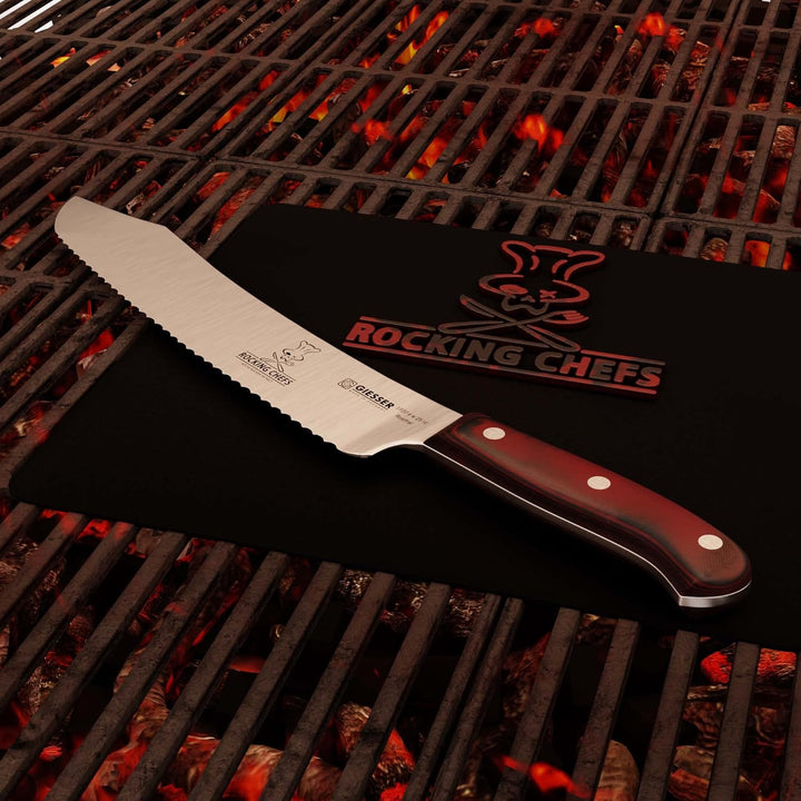 Giesser seit 1776 - Made in Germany - Brotmesser 25 cm Rocking Chefs, PremiumCut Wave No 1, rot, Wel