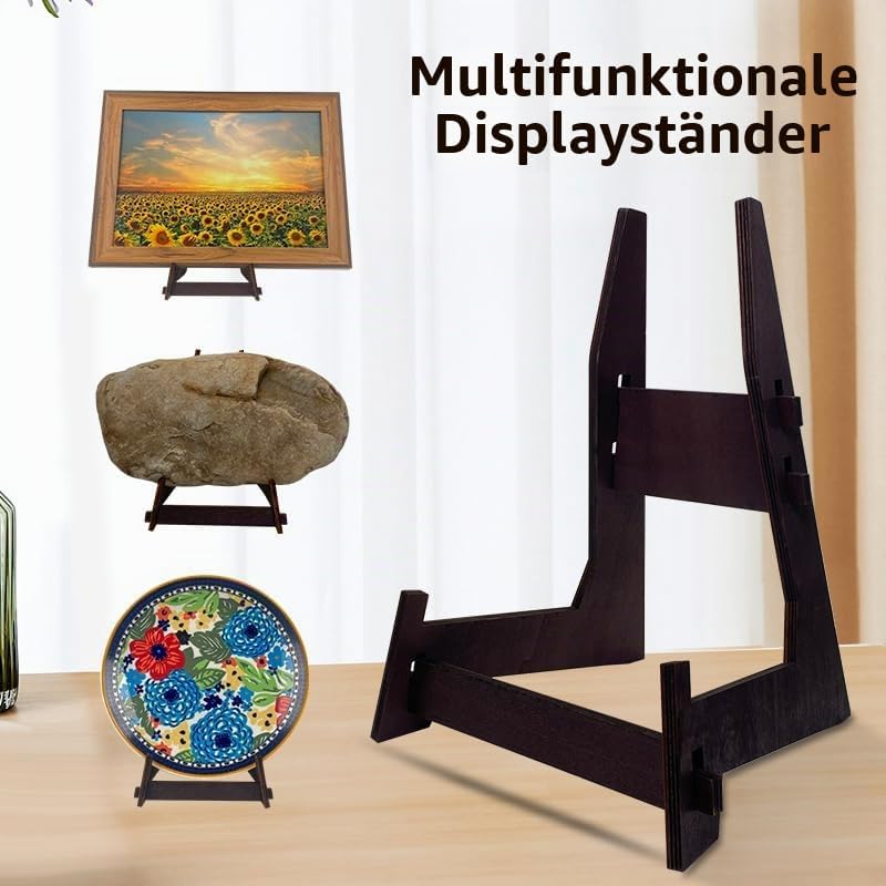 1 Packung 13 Zoll Holz Display Stand, Easel & Buchständer, Bilderrahmen Plattenhalter(13inch-1pcs),