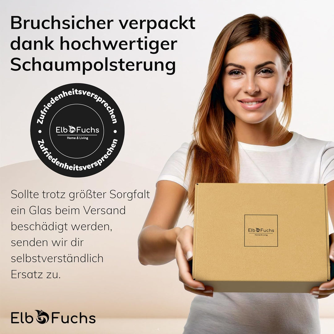 ElbFuchs® Vorratsgläser mit Deckel luftdicht NEU | 4x 300ml [BPA-FREI & MOTTENSICHER] Vorratsdosen a