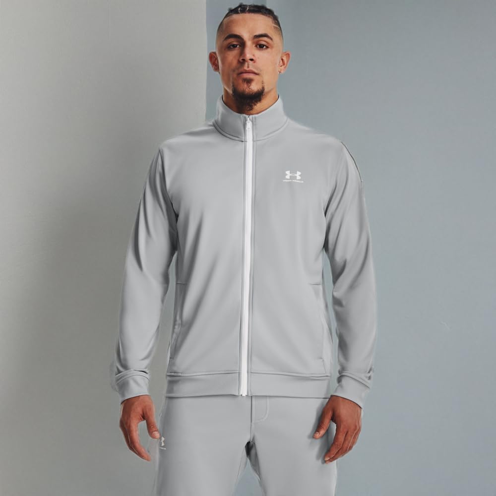 Under Armour Herren Sportstyle Tricot Jacke Sweatshirt M Modgrau/weiss, M Modgrau/weiß
