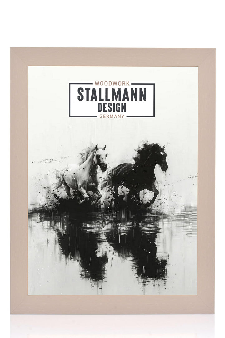Stallmann Design Bilderrahmen 50x80 cm grau Holz mit Acrylglas Rahmen-Breite 40mm Posterrahmen Wechs