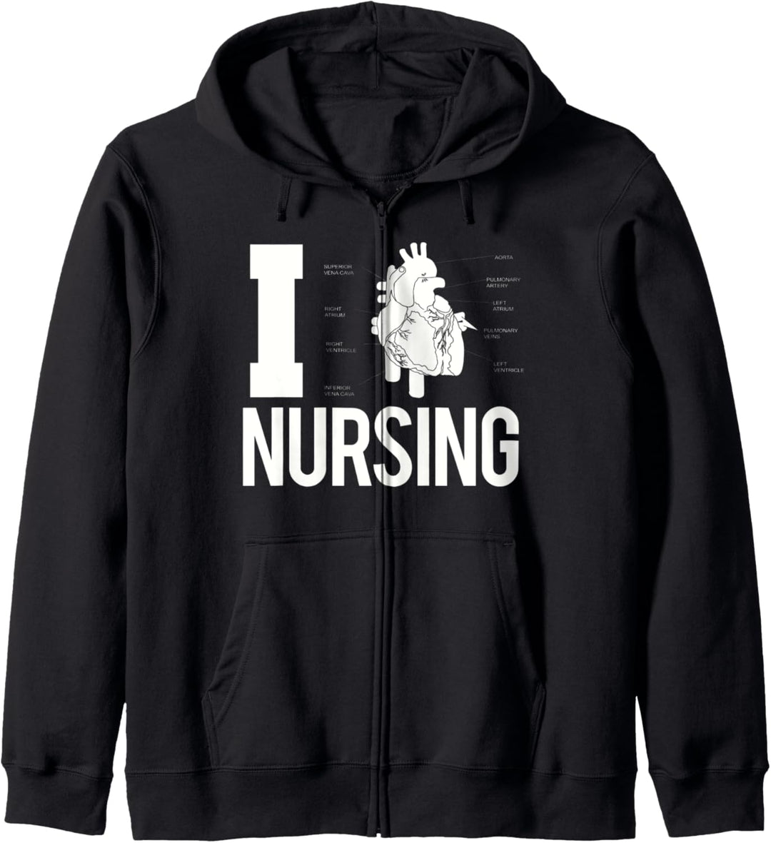 Ich Liebe Krankenpflege Geschenk für Herzkrankenschwester Kapuzenjacke