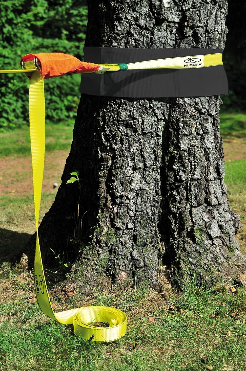 HUDORA Slackline Set mit Baumschutz - Balancierseil - 76656