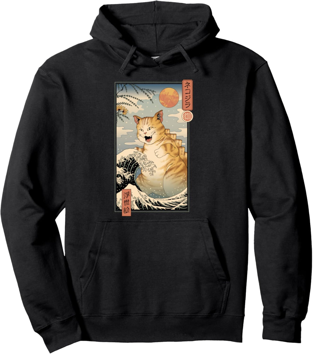 Catzilla Ukiyo-e Pullover Hoodie