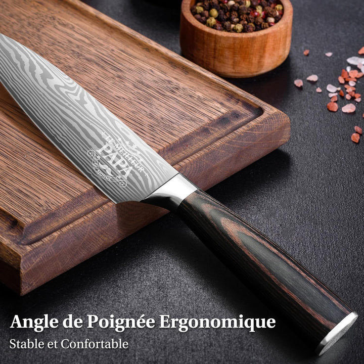 Vatertag Küchenmesser, Geschenke für Männer, Geburtstagsgeschenk für Papa, Chefmesser Fleischmesser