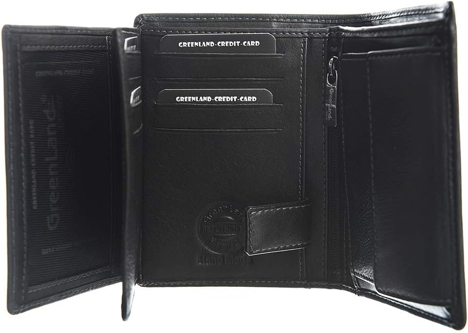 Greenland Nature Black Nappa Geldbörse RFID 9,5 cm