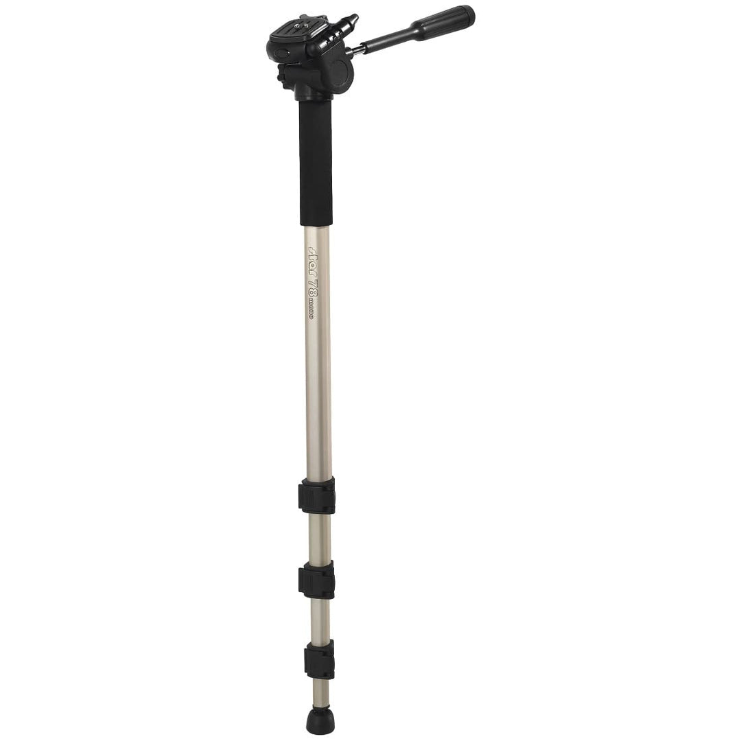 Hama Leichtes Einsteiger-Einbeinstativ mit 3-Wege-Kopf, Star 78 Mono 176 -3D, Beige 61 - 176 cm Sing