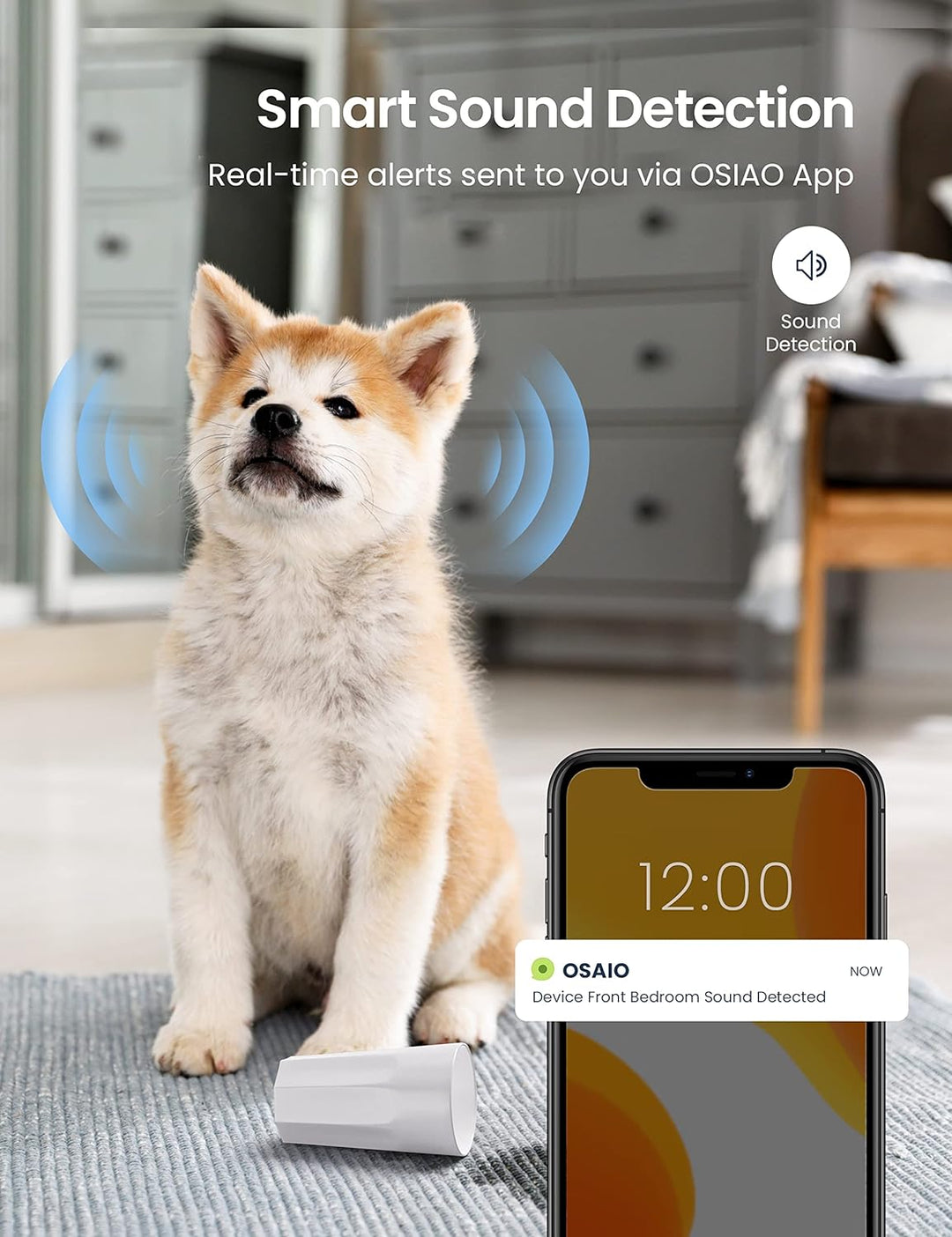 GNCC Überwachungskamera Innen, Hundekamera mit APP Zwei-Wege-Audio, WLAN Kamera Babyphone mit Kamera