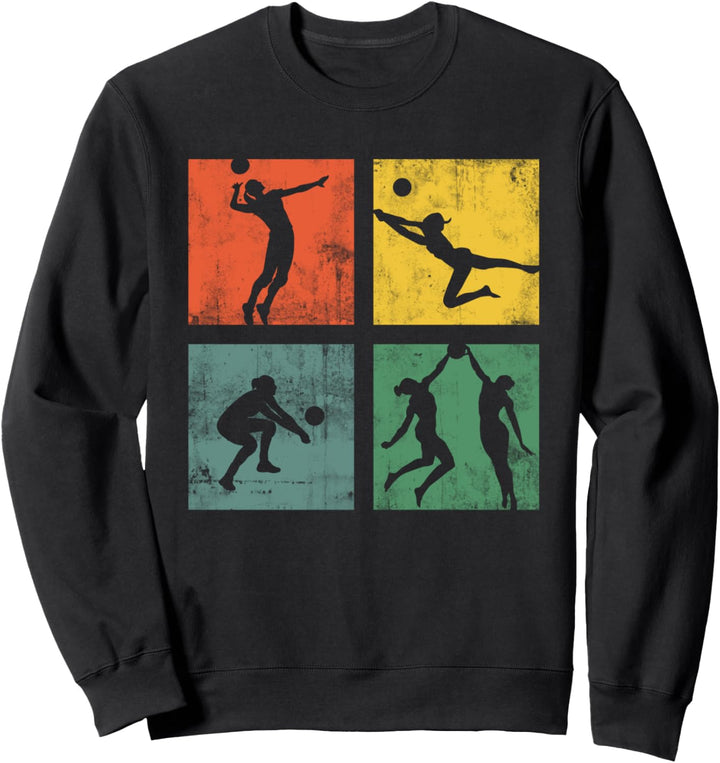 Volleyball Beachvolleyball Volleyballerin Vintage Frauen Sweatshirt