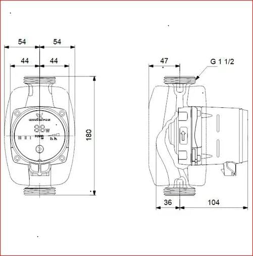 Grundfos Umwälzpumpe Alpha1 25-60 180 mm, 99160420