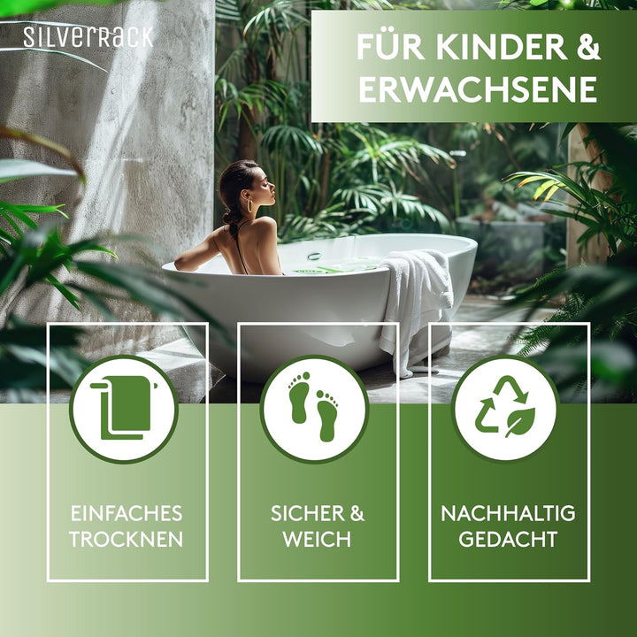 Badewannenmatte 100x40 cm (Lavendel) - Antirutschmatte Badewanne BPA frei für Kinder und Babys - Dus