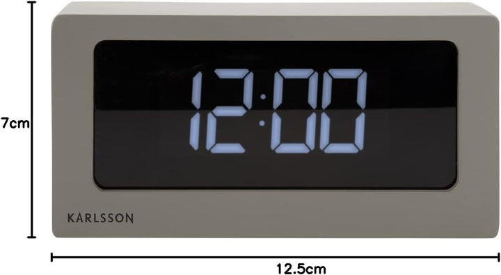 Karlsson Table Clock Boxed LED warm Grey