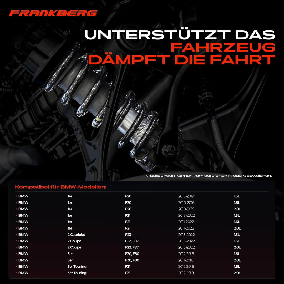 Frankberg 2x Federn Fahrwerksfeder Vorderachse Kompatibel mit 1er F20 F21 2010-2020 2 F23 F22 F87 20