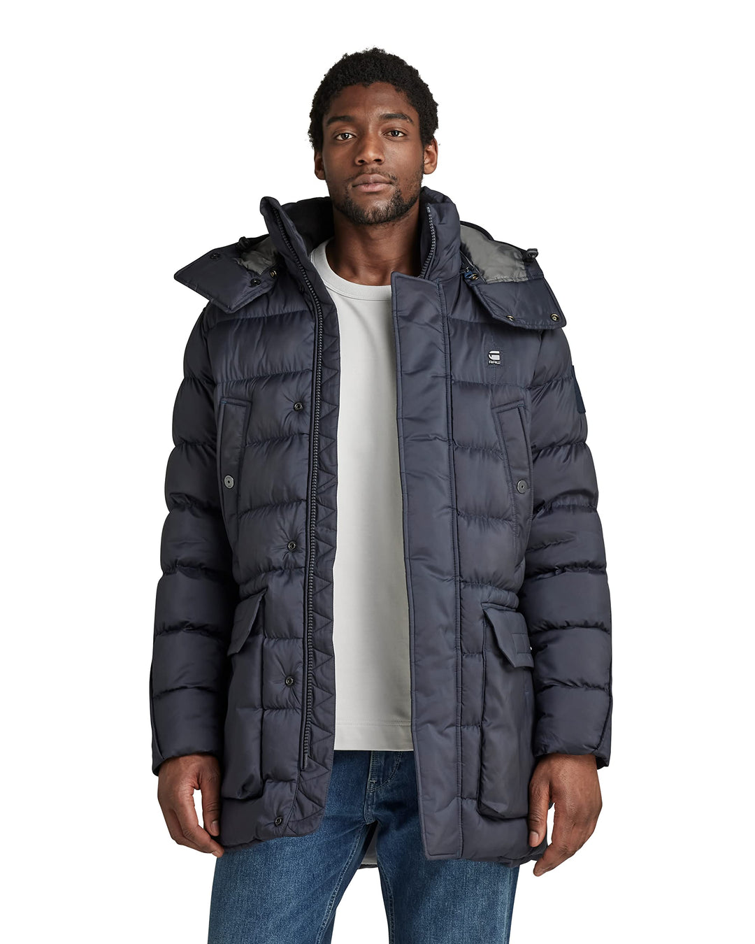 G-STAR Herren G-whistler Padded Hooded Parka Jackets M Blau (salute D20102-D199-C742), M Blau (salut