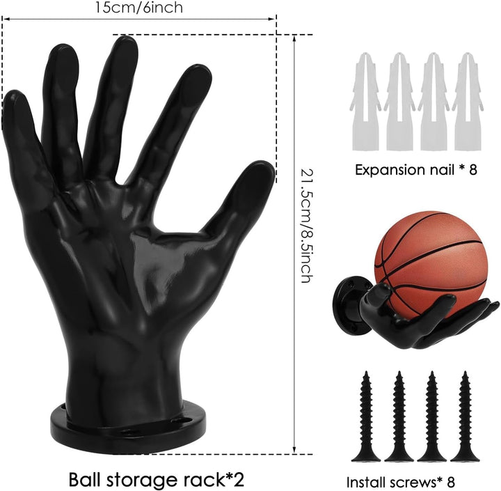 2 Stück palmenförmiger Basketball-Aufbewahrungsregale, kreative Aufbewahrungsregale für Basketbälle,