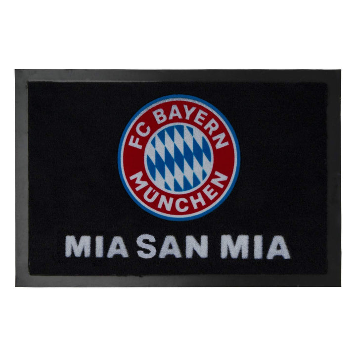 FC Bayern München Fan Fussmatte - Mia San Mia - schwarz Matte Logo Fussabtreter FCB