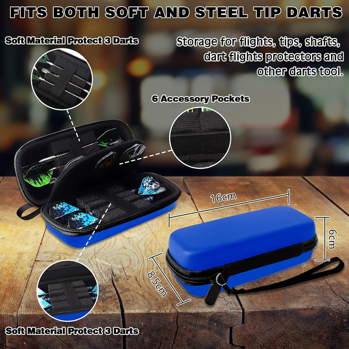 Seydrey Dart Tasche Dartpfeile Dart Zubehör für 6 Stück Dartpfeile mit Kunststoffspitze Dart Hülle f