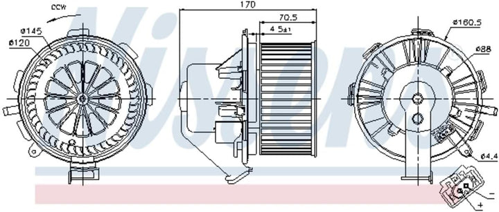 Elektromotor, Innenraumgebläse