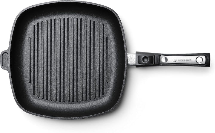 Grillpfanne Induktion 28 x 28 x 5 cm I Handmade in Germany I Für alle Herdarten geeignet I abnehmbar