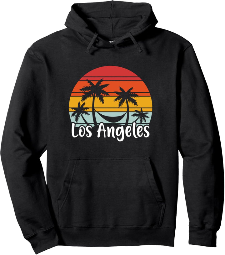 Los Angeles Hängematte Sommer Urlaub Palmen Pullover Hoodie