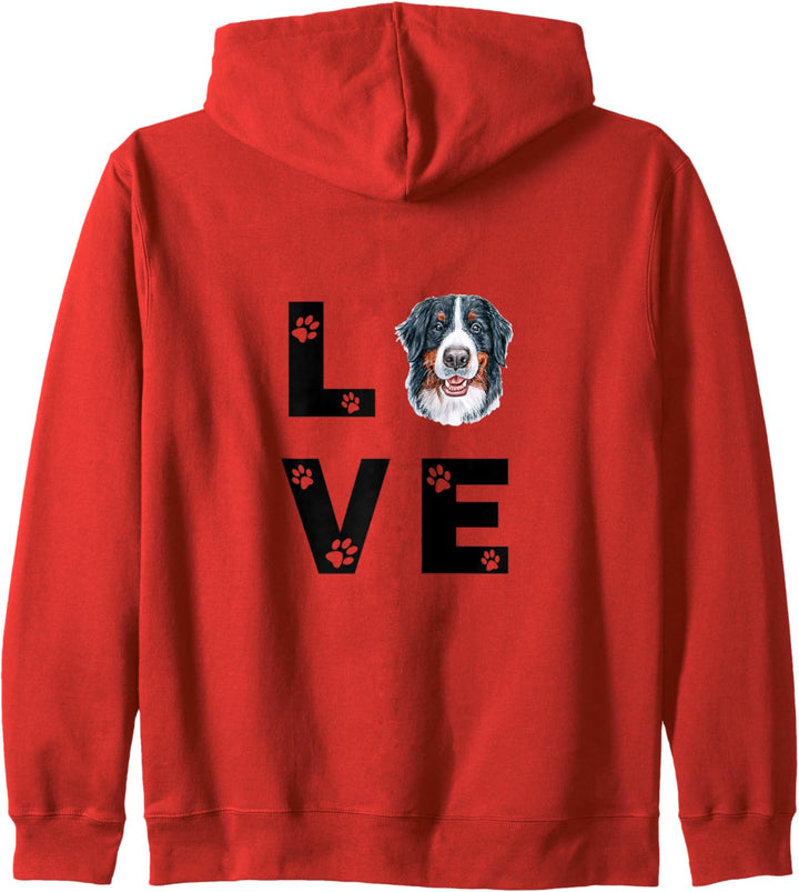 BERNER SENNER Hund Love Hundebesitzer Geschenk Kapuzenjacke