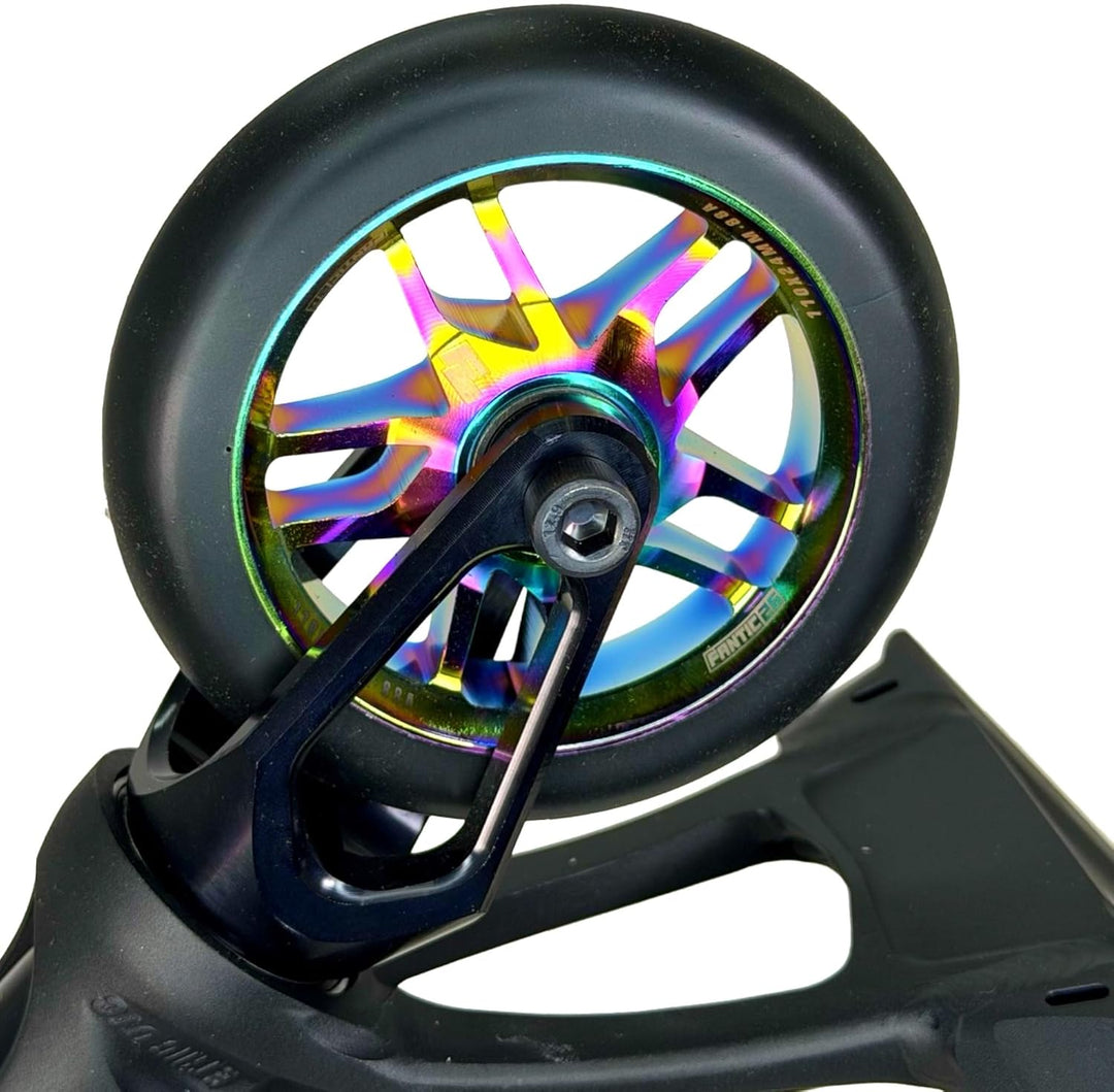 F26 BASE Stunt-Scooter Rolle Spoked 110mm PU Schwarz I Kinder I Trick I Tret I Roller I Wheel I Ersa