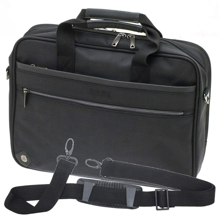Akten Arbeits Umhänge Tasche Querformat 40 cm Gross Schwarz Davidts Bowatex