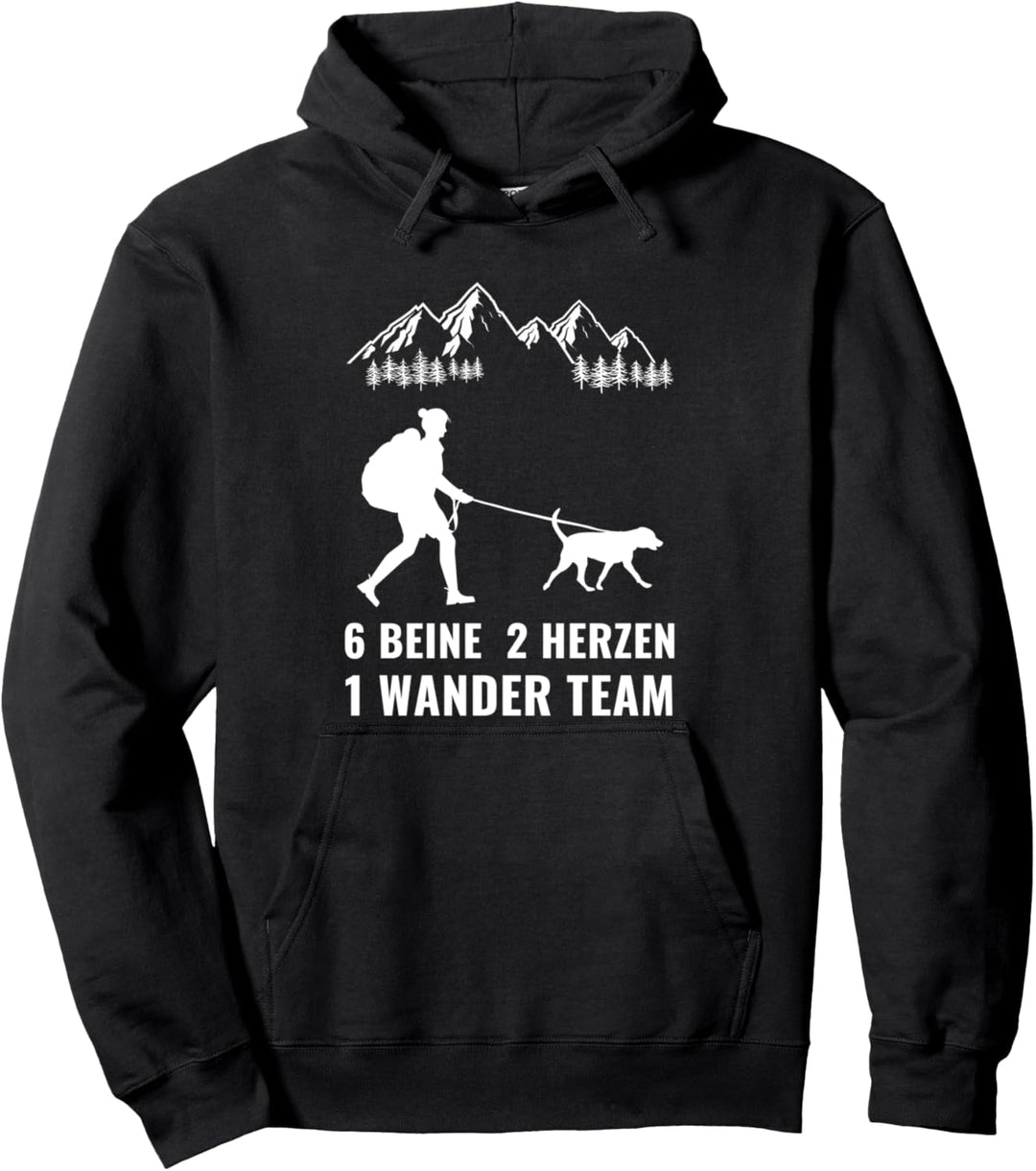 Wandern mit Hund Hundebesitzer Berge Wanderer Pullover Hoodie