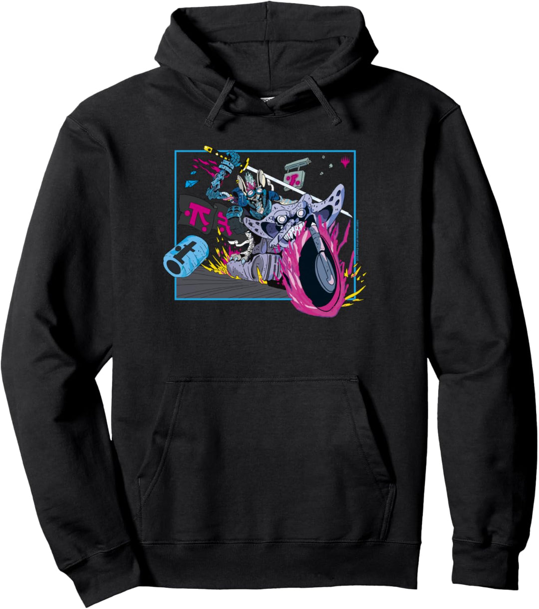 Magic: The Gathering Neon Ninja Cycle Poster Pullover Hoodie