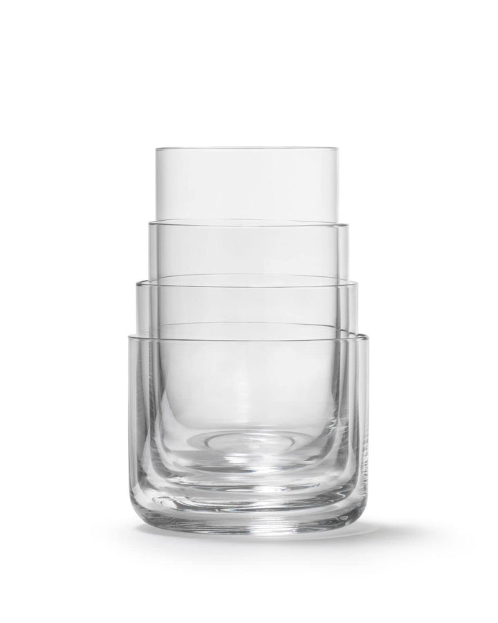 AARKE Nesting Glasses, Kristallglas 4 x 290 ml, Spülmaschinenfest Stapelbare Gläser, Stapelbare Gläs
