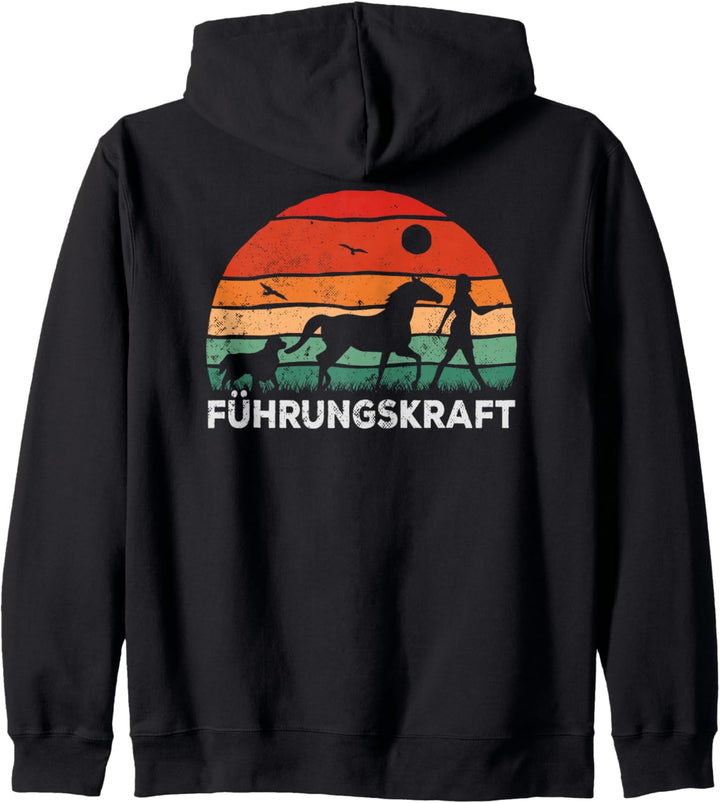 Führungskraft Pferd Retro Reiten Hunde &amp; Pferde Reiterin Kapuzenjacke