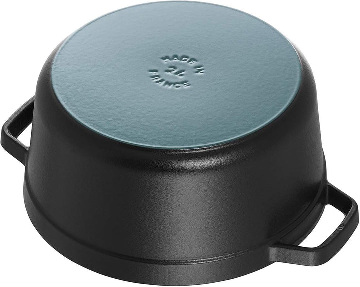 STAUB Gusseisen Bräter/Cocotte, Rund 28 cm, 6,7 L, Aromaregen Funktion, Für alle Herdarten geeignet,
