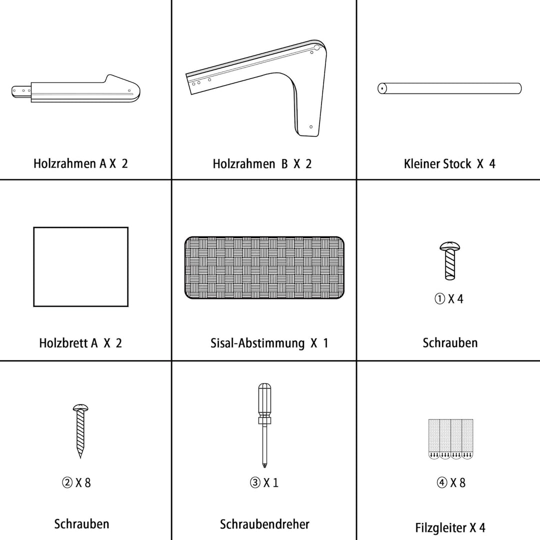 PETKARAY Kratzbrett Katze, 68 cm Hohe L-förmiger Sisal Kratzsäule, Dual-Use Kratzpads für Katzen, Ka