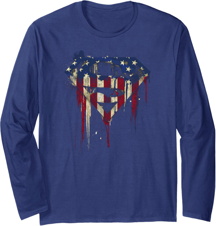 Superman Bleeding Shield Langarmshirt