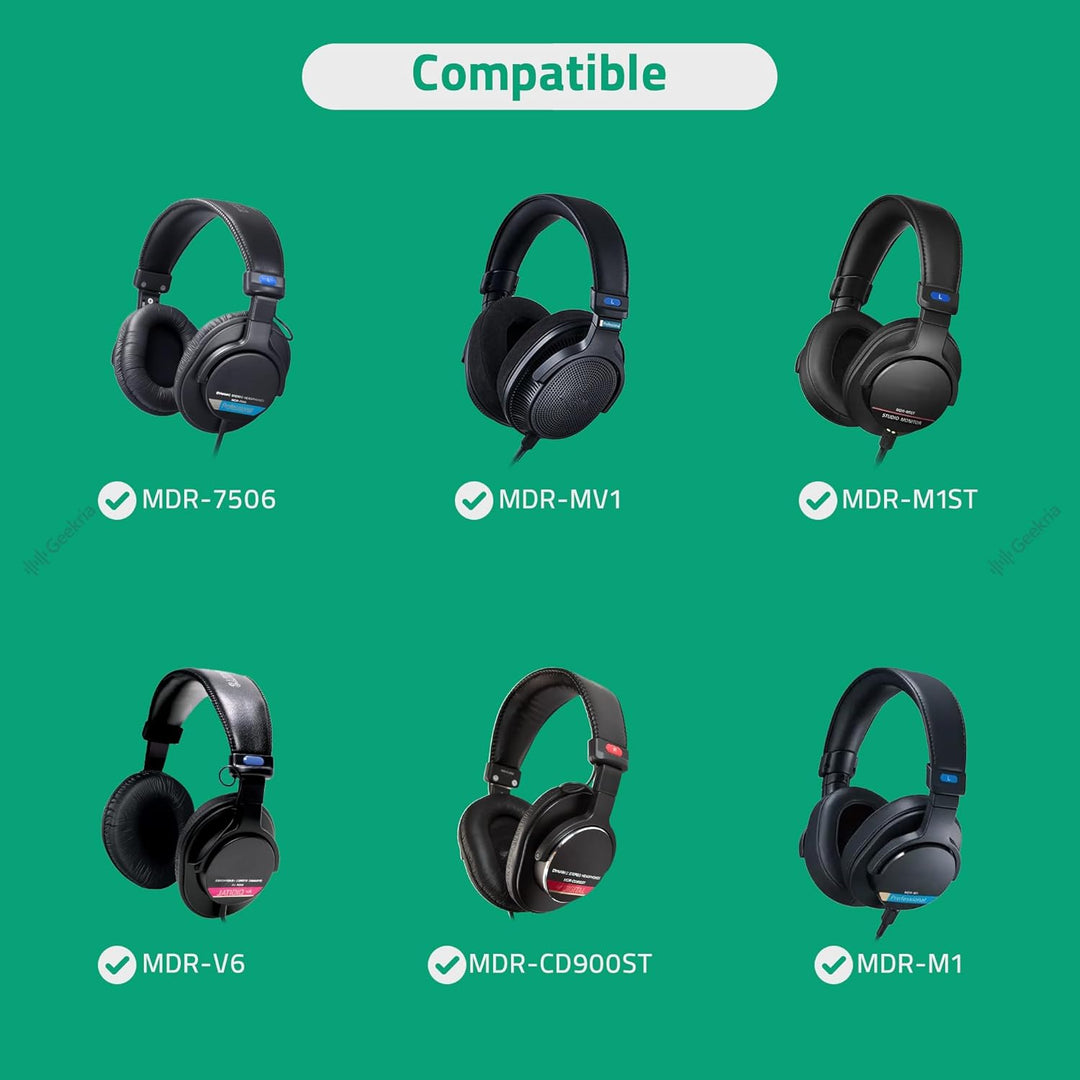 Geekria Ersatz-Ohrpolster für Kopfhörer Sony MDR7506, MDRV6, MDRV7, MDRCD700, MDRCD900ST, Ohrpolster