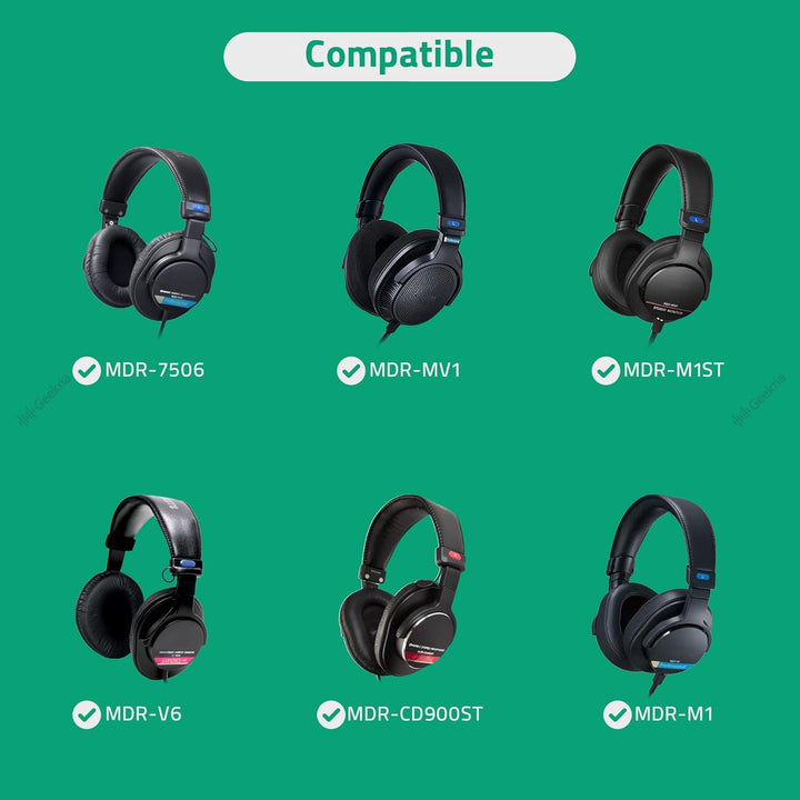 Geekria QuickFit Ersatz-Ohrpolster Kompatibel mit Sony MDR-7506, MDR-V6, MDR-V7, MDR-CD900ST Kopfhör