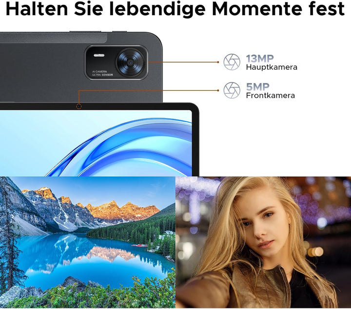DOOGEE Tab E3+ Android 15 AI Tablet 12 Zoll, Helio G100 Octa Core, 32GB RAM+256GB ROM/2TB, 90Hz FHD+