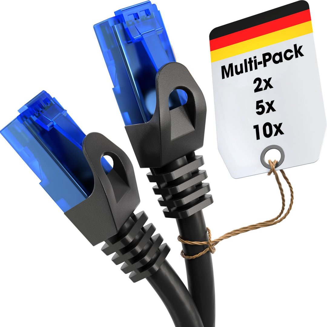 KabelDirekt – 5X 20m – Netzwerkkabel, Ethernet, LAN &amp; Patch Kabel (überträgt maximale Glasfaser Gesc