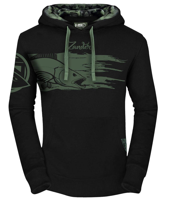 HOTSPOT DESIGN Hoodie Zander, L, Schwarz, mit Tarndetail, 010301203