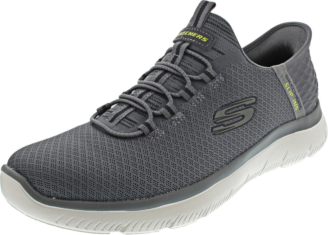 Skechers Herren Summits High Range Sneakers 41 EU Weit Charcoal Mesh Trim