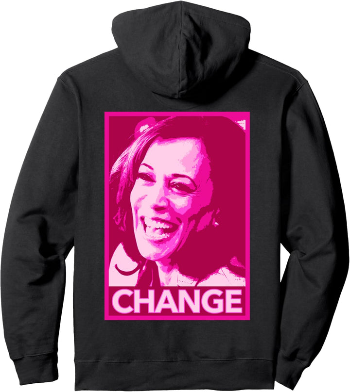 Kamala Change (pink) Pullover Hoodie