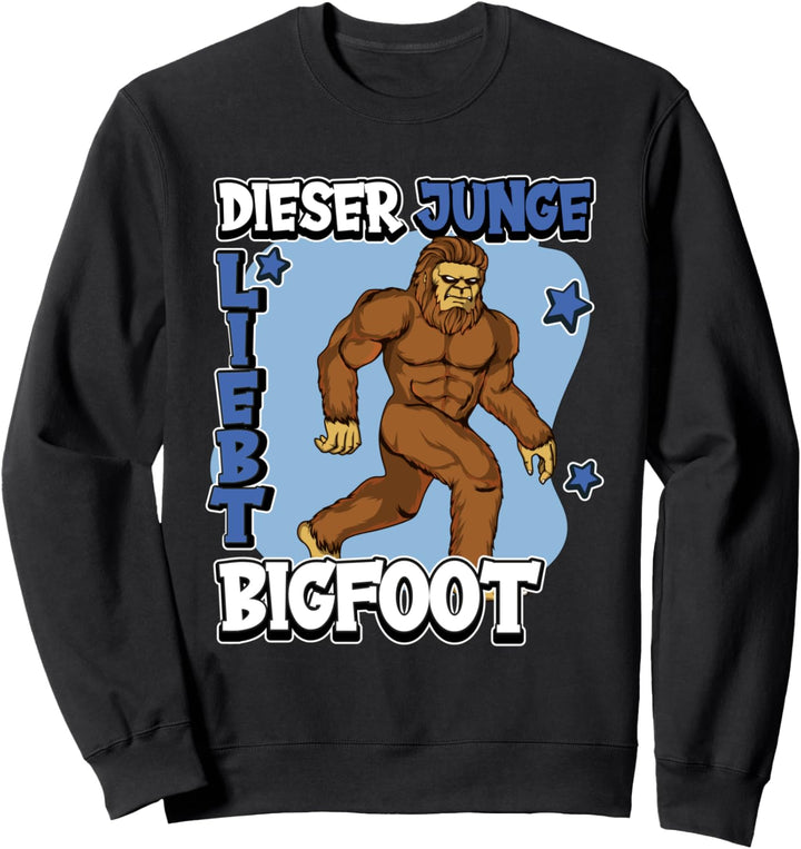 Kinder Bigfoot Sachen Dieser Junge liebt Bigfoot Sweatshirt