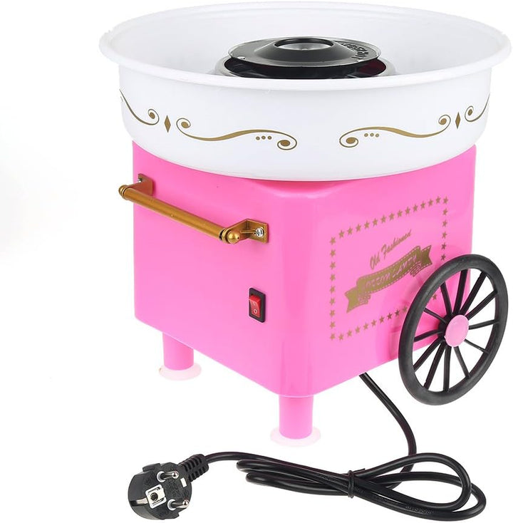 Zuckerwattemaschine, Retro Cotton Candy Machine, Zuckerwatte Maschine mit Stäbchen und Messlöffel, Z
