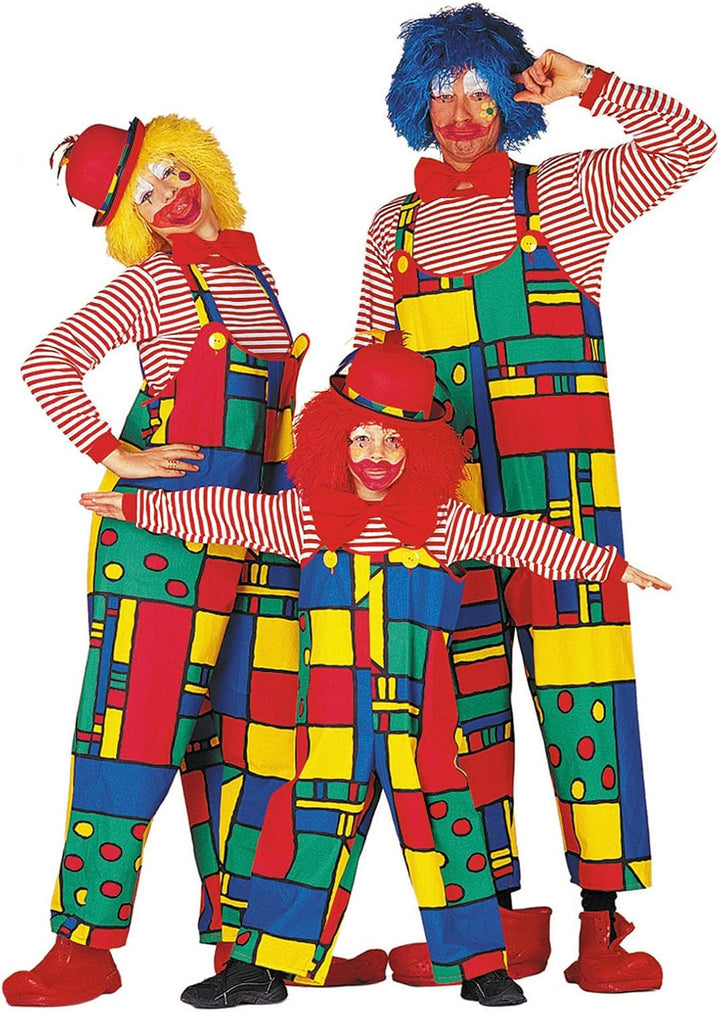 Herren-Kostüm Clown-Latzhose, Gr. 50-52
