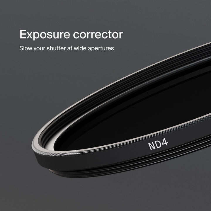 Urth 55 mm Graufilter ND4 (2 Stop) ND Filter (Plus) — Neutraldichte, 20-lagig nanobeschichtet, ultra